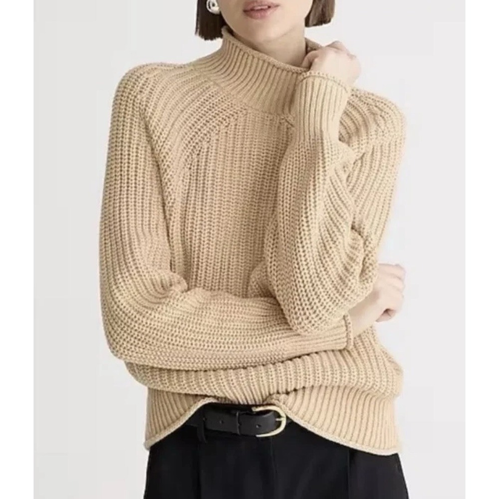Jcrew Mock Rollneck Sweater- Beige